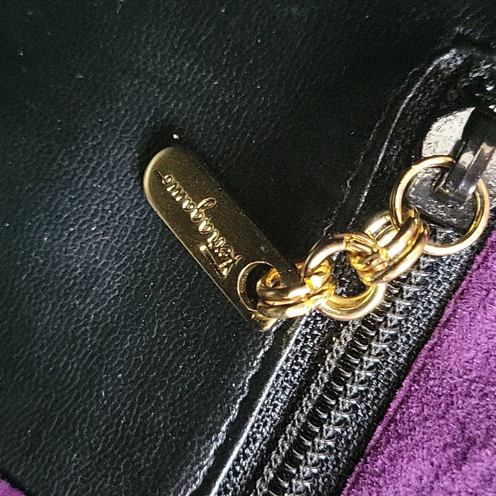 Salvatore Ferragamo Purple Suede Crossbody/Clutch-Pristine Condition - Picture 6 of 9